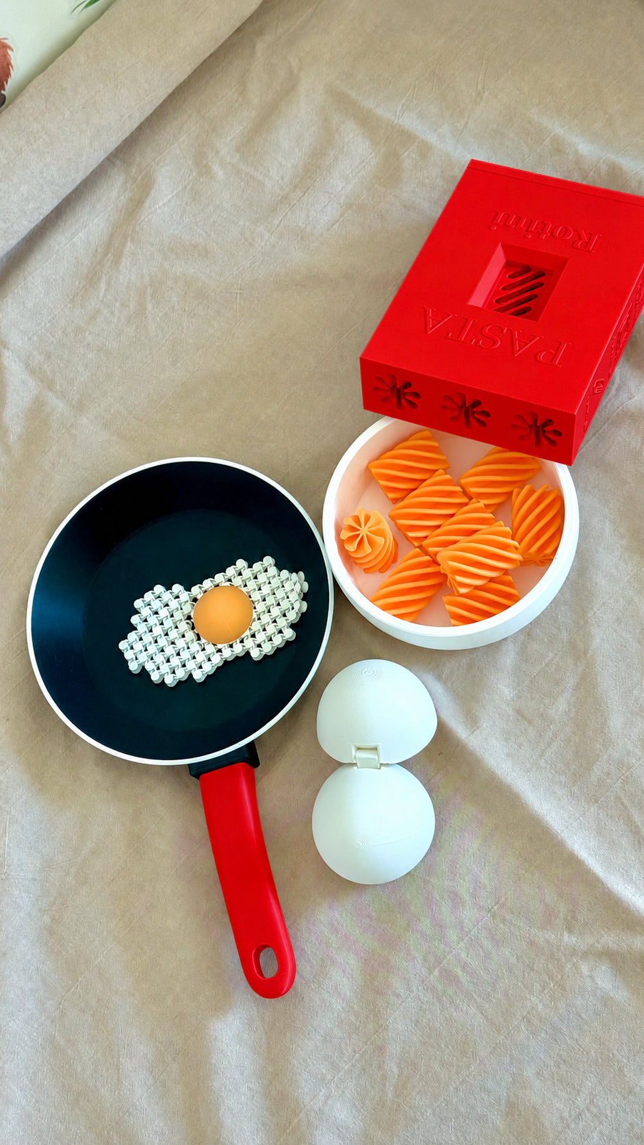3D Printed Pretend Cooking Play Set,