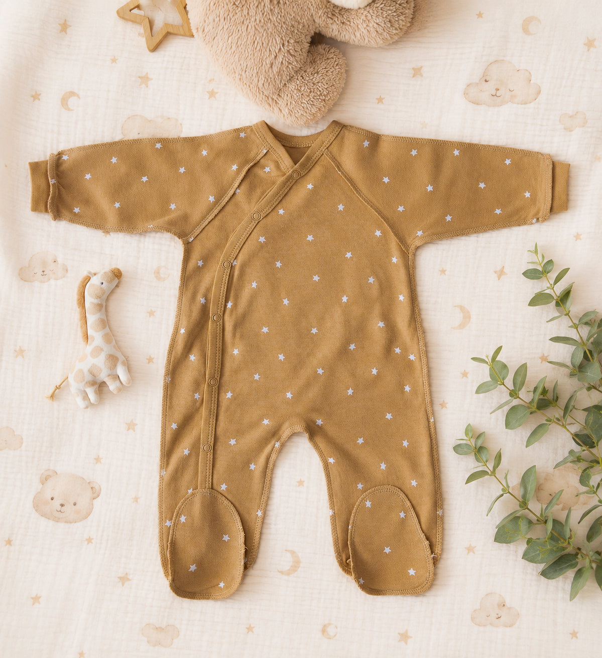 Babygrow Outseam - Castanho