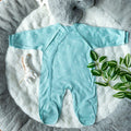 Outseam Sleepsuit Outseam - Mint — soft cotton baby sleepsuit with outward seams