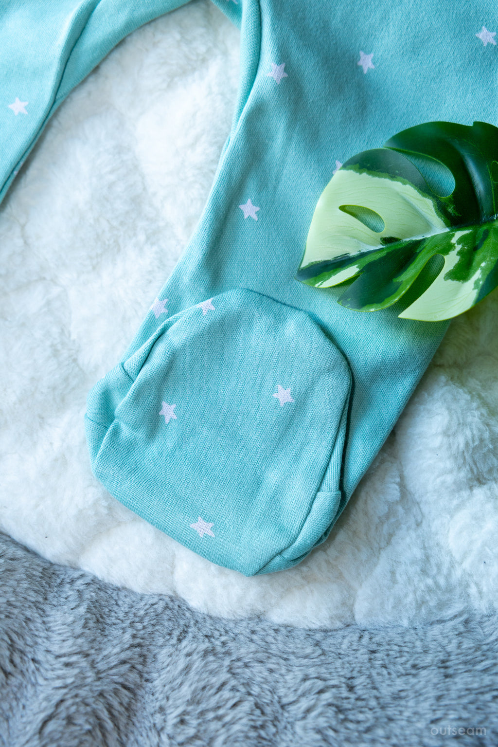 Outseam Sleepsuit Zipper Mint — detail view 4